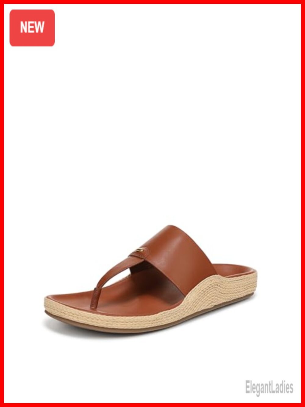Cushioned Platform Flip Flops - Faux Leather Thong Sandals